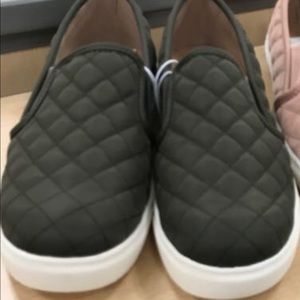 Black Quilted Target Slip on shoes